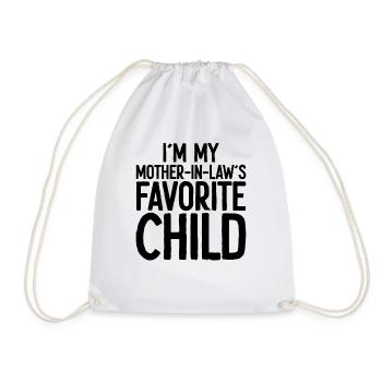 « Je suis l’enfant préféré de ma belle-mère » imprimer pour - Sac de sport léger - blanc - Devant