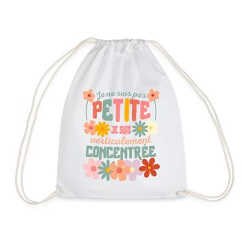 J'suis pas petite je suis verticalement concentrée - Sac de sport léger - blanc - Devant