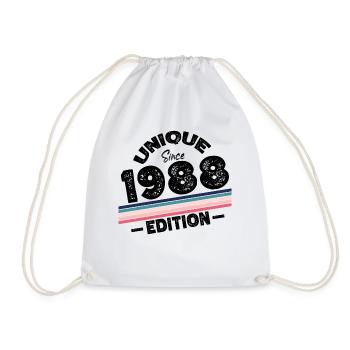 Unique Since 1988 Edition Birthday Vintage 1988 - Drawstring Bag - white - Front