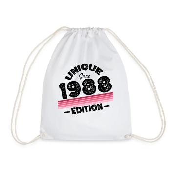 Unique Since 1988 Edition Birthday Vintage 1988 - Drawstring Bag - white - Front