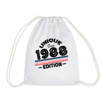 Unique Since 1988 Edition Birthday Vintage 1988 - Drawstring Bag - white - Front