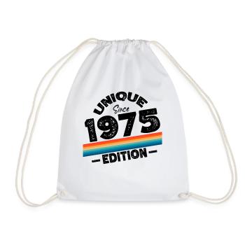 Unique Since 1975 Edition Birthday Vintage 1975 - Drawstring Bag - white - Front