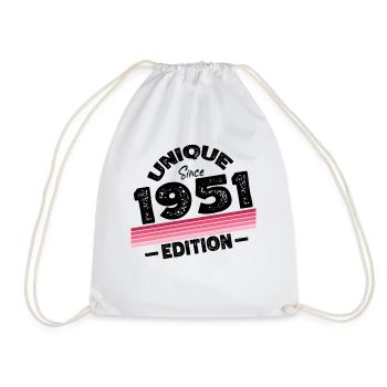 Unique Since 1951 Edition Birthday Vintage 1951 - Drawstring Bag - white - Front
