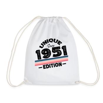 Unique Since 1951 Edition Birthday Vintage 1951 - Drawstring Bag - white - Front