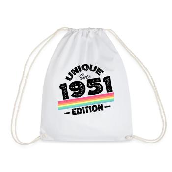 Unique Since 1951 Edition Birthday Vintage 1951 - Drawstring Bag - white - Front