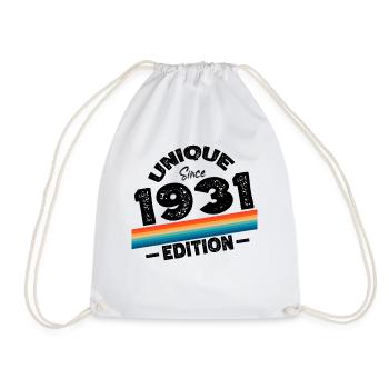 Unique Since 1931 Edition Birthday Vintage 1931 - Drawstring Bag - white - Front