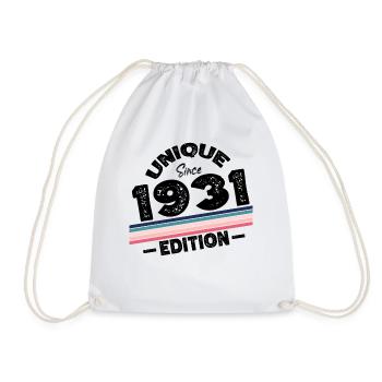 Unique Since 1931 Edition Birthday Vintage 1931 - Drawstring Bag - white - Front