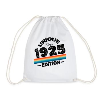 Unique seit 1925 Edition Geburtstag Vintage 1925 - Turnbeutel - Weiß - Vorne