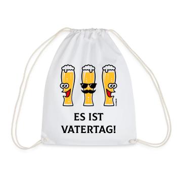 Es Ist Vatertag! (3 Biergläser / Bier / 3C) - Turnbeutel - Weiß - Vorne