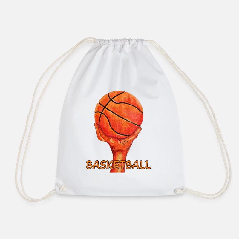 Basketball - Drawstring Bag - white