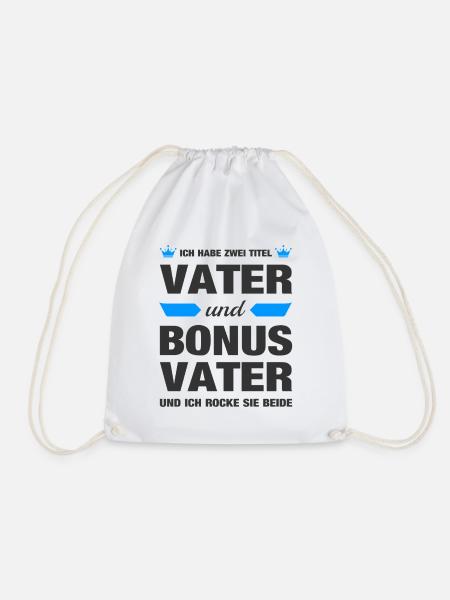 Bonus Vater Papa Dad Stiefvater Vatertag Geschenk - Turnbeutel - Weiß