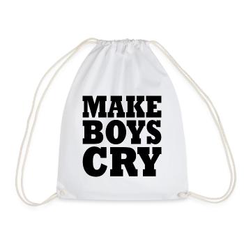 Make boys cry - Turnbeutel - Weiß - Vorne