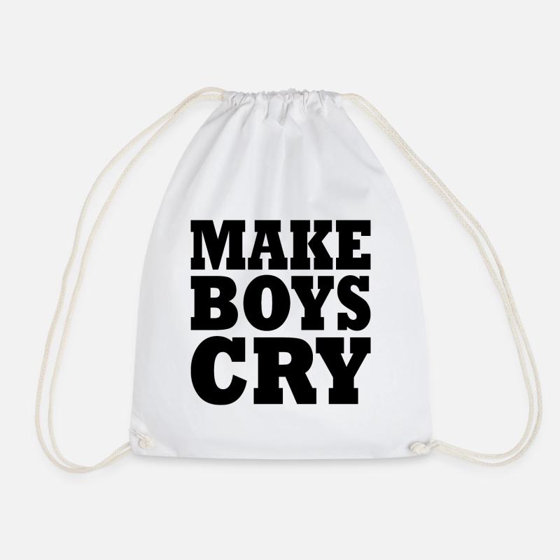 Make boys cry - Turnbeutel - Weiß