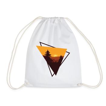 Sunset - Drawstring Bag - white - Front