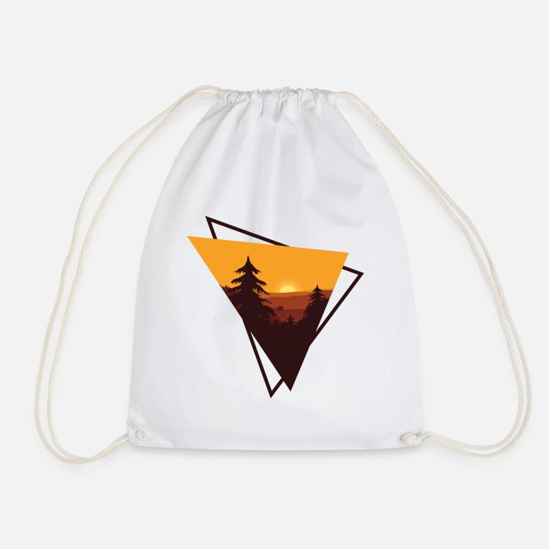 Sunset - Drawstring Bag - white