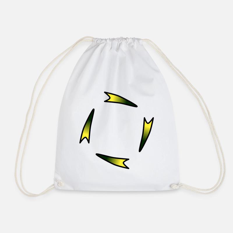 Luminous Corner Ribbons Abstract - Drawstring Bag - white