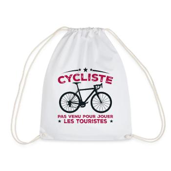 Cycliste Cadeau Humour Personnalisé - Sac de sport léger - blanc - Devant