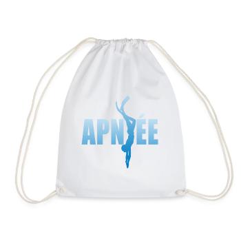 apnée plongée coach plongeur apnéiste - Sac de sport léger - blanc - Devant