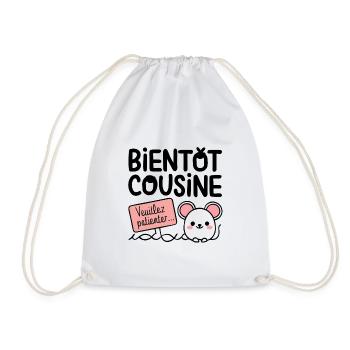 bientot cousine veuillez patienter - Sac de sport léger - blanc - Devant
