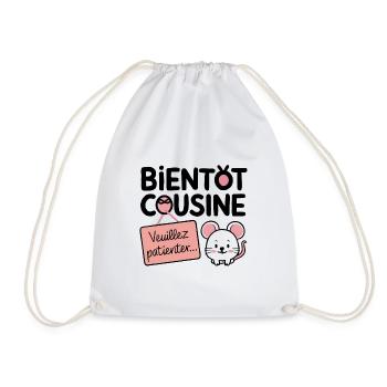 bientôt cousine veuillez patienter - Sac de sport léger - blanc - Devant