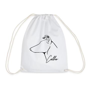 Profil COLLIE poil court WILSIGNS chiens chien - Sac de sport léger - blanc - Devant