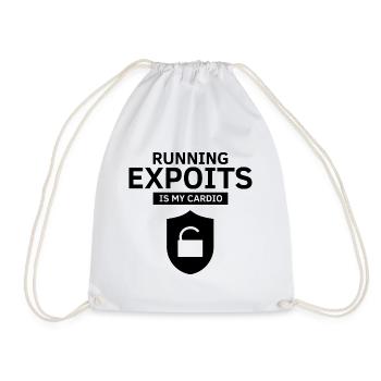 Cybersecurity Design for Hackers and Cyber Security - Drawstring Bag - white - Front