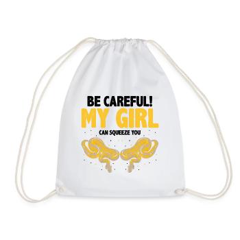 King python design for snake lovers - Drawstring Bag - white - Front
