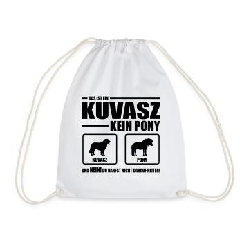 KUVASZ kein Pony Wilsigns Hundespruch Hund - Turnbeutel - Weiß - Vorne