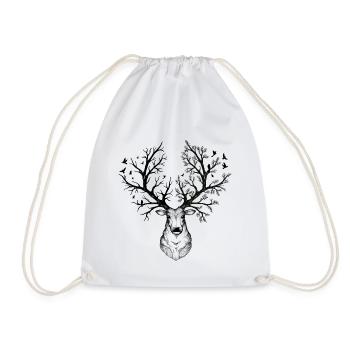 Fantasy deer - Drawstring Bag - white - Front