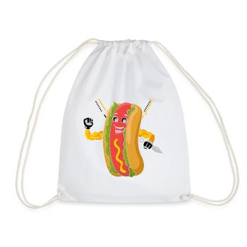Ninja Fighter Hot Dog Amour Hot Dog - Sac de sport léger - blanc - Devant