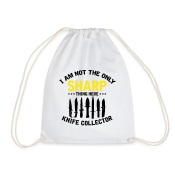 Knife Collector Designs Messerfan Knife Maker - Drawstring Bag - white - Front