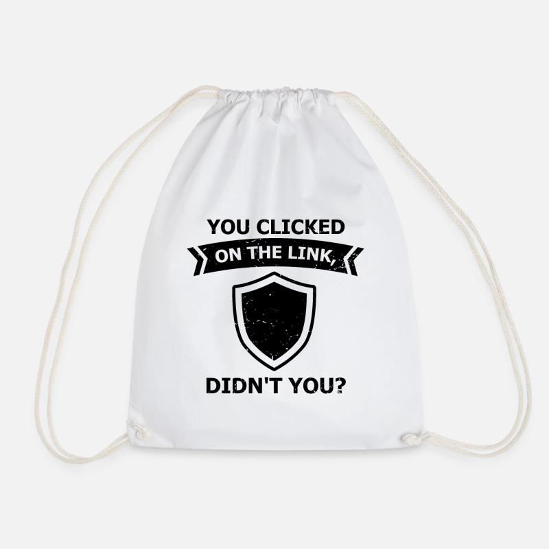 Cybersecurity Design for Hackers and Cyber Security - Drawstring Bag - white