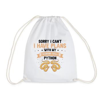 King python design for snake lovers - Drawstring Bag - white - Front
