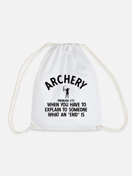 Bogenschießen Archery - Turnbeutel - Weiß