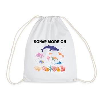 Sonar Boat Sea Marine Biologist Marine Biology - Drawstring Bag - white - Front