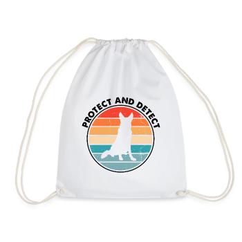 Design German Shepherd Police Design - Drawstring Bag - white - Front