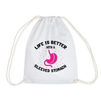 Gastric Bypass and Gastric Bypass Operation Design - Drawstring Bag - white - Front
