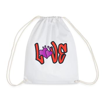 SGN 07 22 2022 1658476405841Love - Turnbeutel - Weiß - Vorne