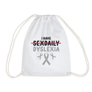 Dyslexia Intervention for Dyslexia Therapy - Drawstring Bag - white - Front