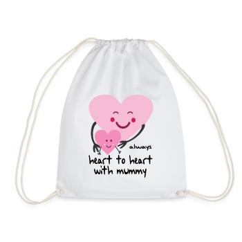 Toujours coeur à coeur avec maman - Sac de sport léger - blanc - Devant