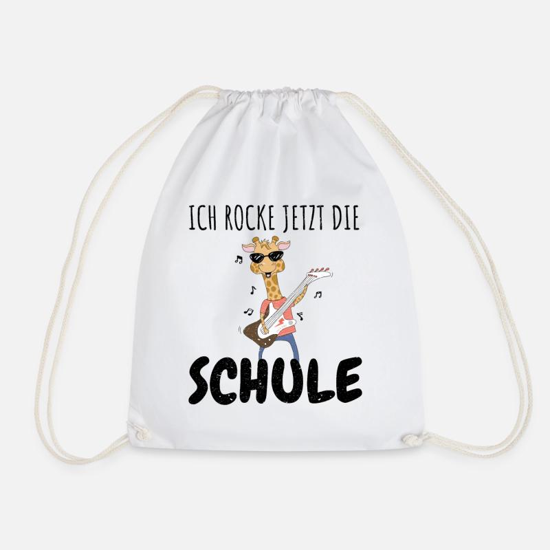 Ich rocke jetzt die Schule Einschulung Grundschule - Turnbeutel - Weiß