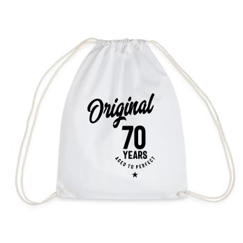 70 Jahre altes Geschenk | 70. Geburtstagsgeschenkideen - Turnbeutel - Weiß - Vorne