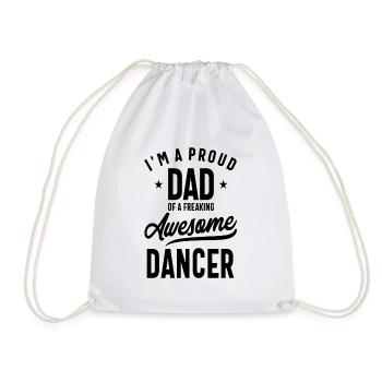 Je suis un fier père d'un danseur génial - Sac de sport léger - blanc - Devant