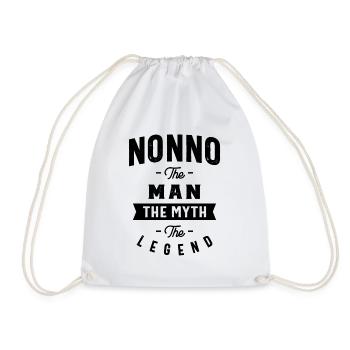 Mens Nonno The Man Myth Legend Grandpa Gift - Drawstring Bag - white - Front