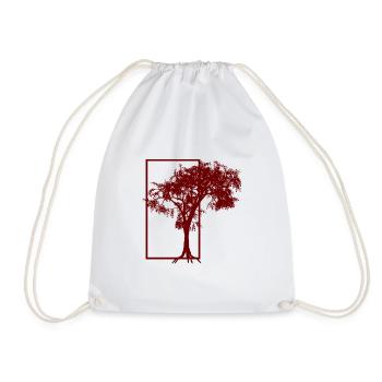 tree - Drawstring Bag - white - Front