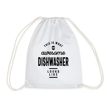 Cadeau de titre de poste de lave-vaisselle génial - Sac de sport léger - blanc - Devant