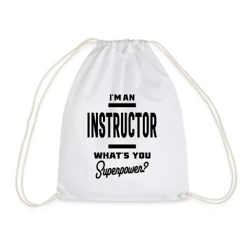 Je suis un instructeur Titre du poste Cadeau - Sac de sport léger - blanc - Devant