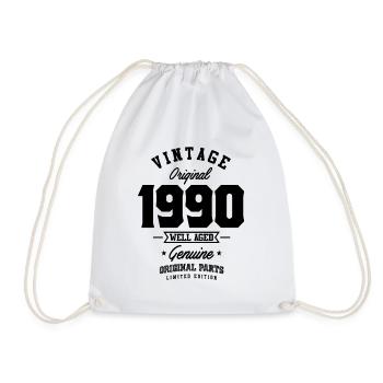 Millésime 1990 Né en 1990 Anniversaire rétro - Sac de sport léger - blanc - Devant