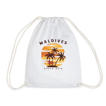 Maldives - Drawstring Bag - white - Front