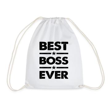 Bester Boss aller Zeiten T-Shirt Beruf Geschenk - Turnbeutel - Weiß - Vorne